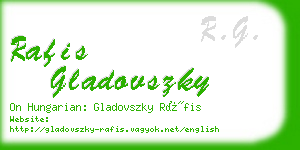 rafis gladovszky business card